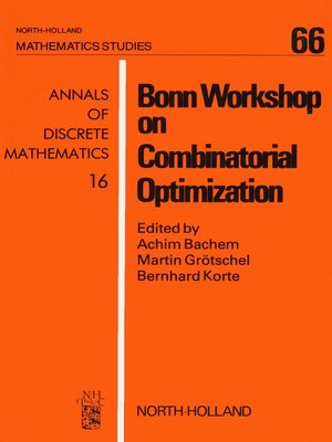 cover image of Bonn Workshop on Combinatorial Optimization